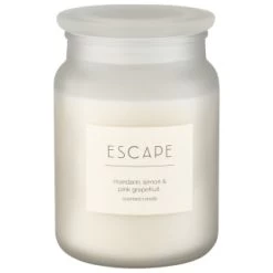 B&M Large Spa Scented Candle - White - Escape