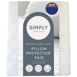 Simply Anti-Bacterial Quilted Pillow Protectors 2pk