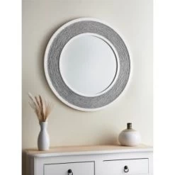 B&M Grey Rope Mirror - Grey