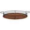 B&M Black Wire & Wood Serving Tray