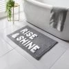 B&M Rise & Shine Tufted Bath Mat - Grey
