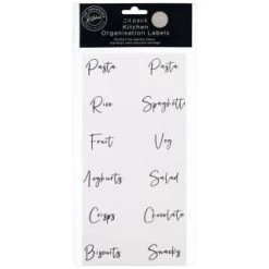 B&M Kitchen Organisation Labels 24pk