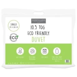Downland Eco-Friendly Anti-Allergy 10.5 Tog Duvet - Single