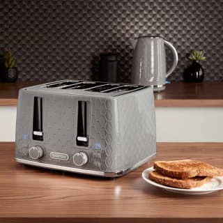 Goodmans Textured 4 Slice Toaster - Grey - Image 3