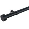 B&M Black Stud End Curtain Pole 70 - 120cm