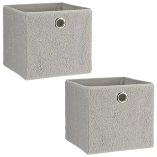 Lokken Teddy Storage Cubes 2pk - Grey - Image 2