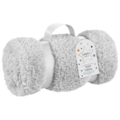 Simply Kids Teddy Throw - Light Grey